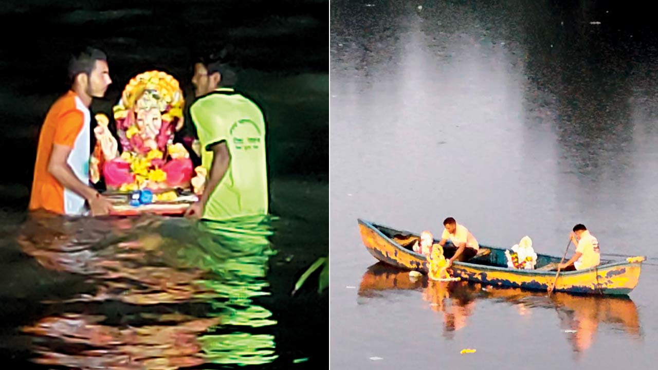Geo-tagged photos of Ganesh idols being immersed in in Thane were sent to authorities