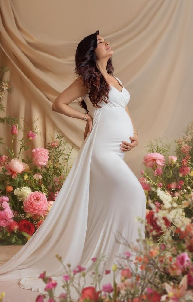 Actress Yuvika Chaudhary on Tuesday left her fans in awe as she dropped dreamy pictures from her maternity photoshoot