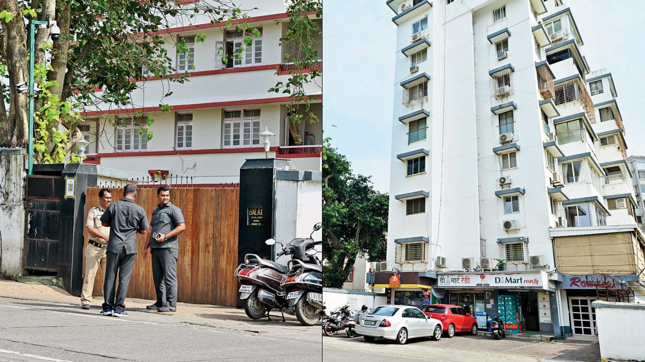 Security was beefed up at Salim Khan’s residence, Galaxy Apartments, after the incident. Pics/Shadab Khan