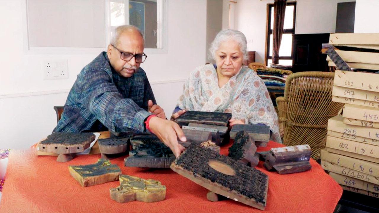 Filmmaker Mala Sinha with industrial designer Pradeep Sinha in a moment from the film