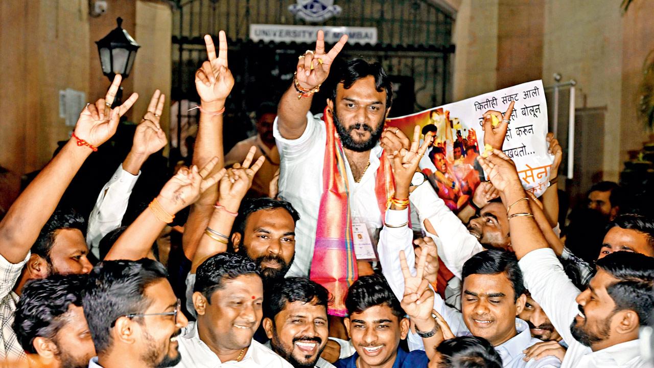 Alpesh Bhoir, winning candidate of Yuva Sena