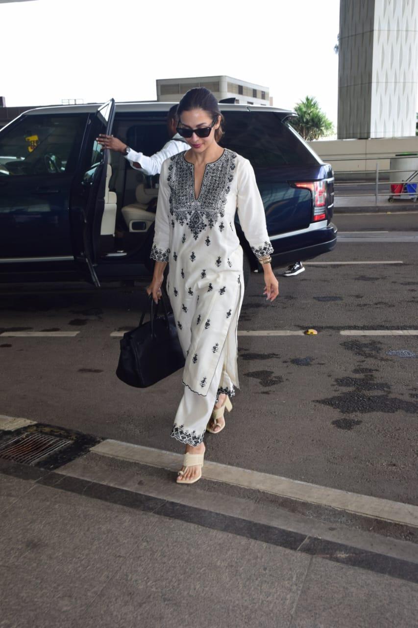 If you are looking for a perfect airport look, take inspiration from Malaika Arora