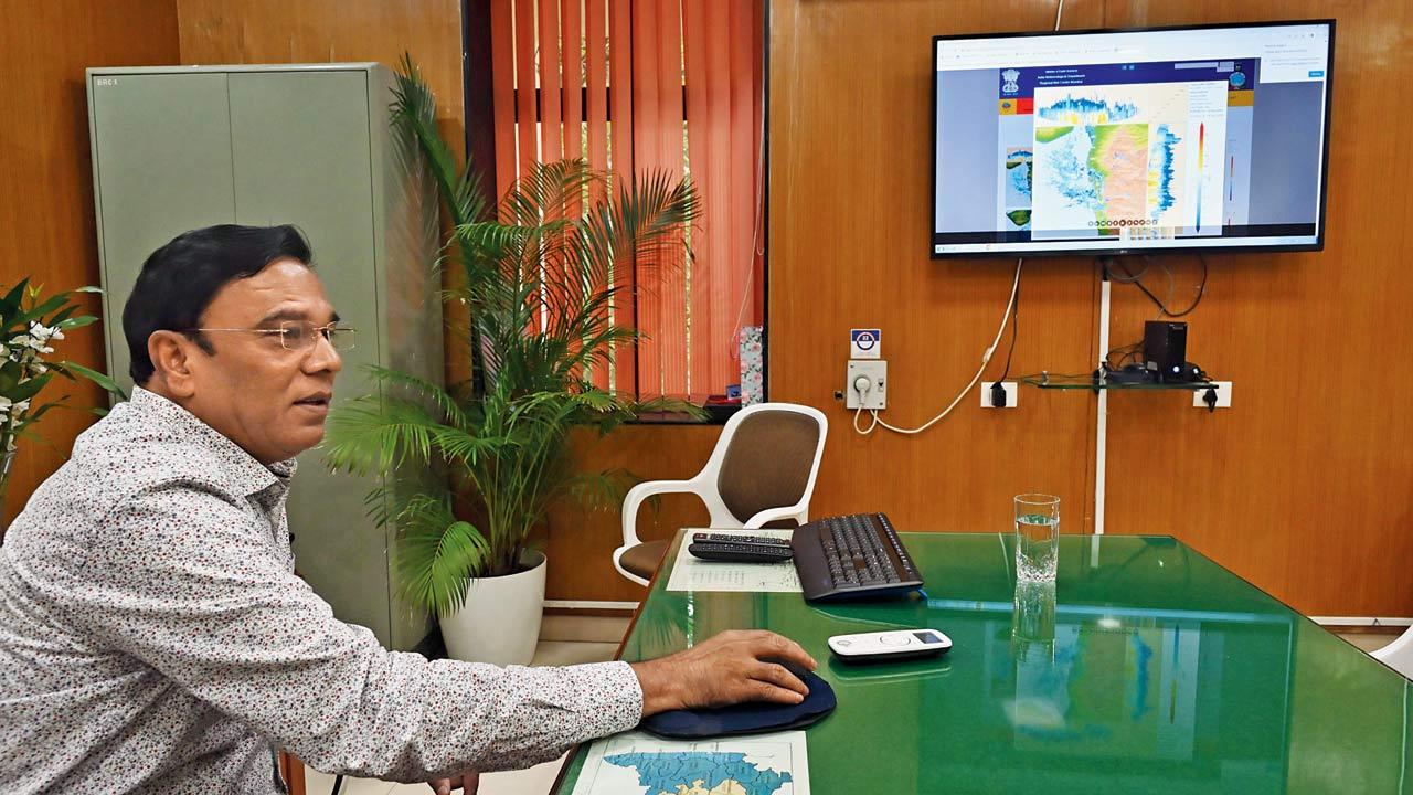 Sunil Kamble, head of the Regional Meteorological Centre in Mumbai, at his Colaba office on Thursday. Pics/Anurag Ahire