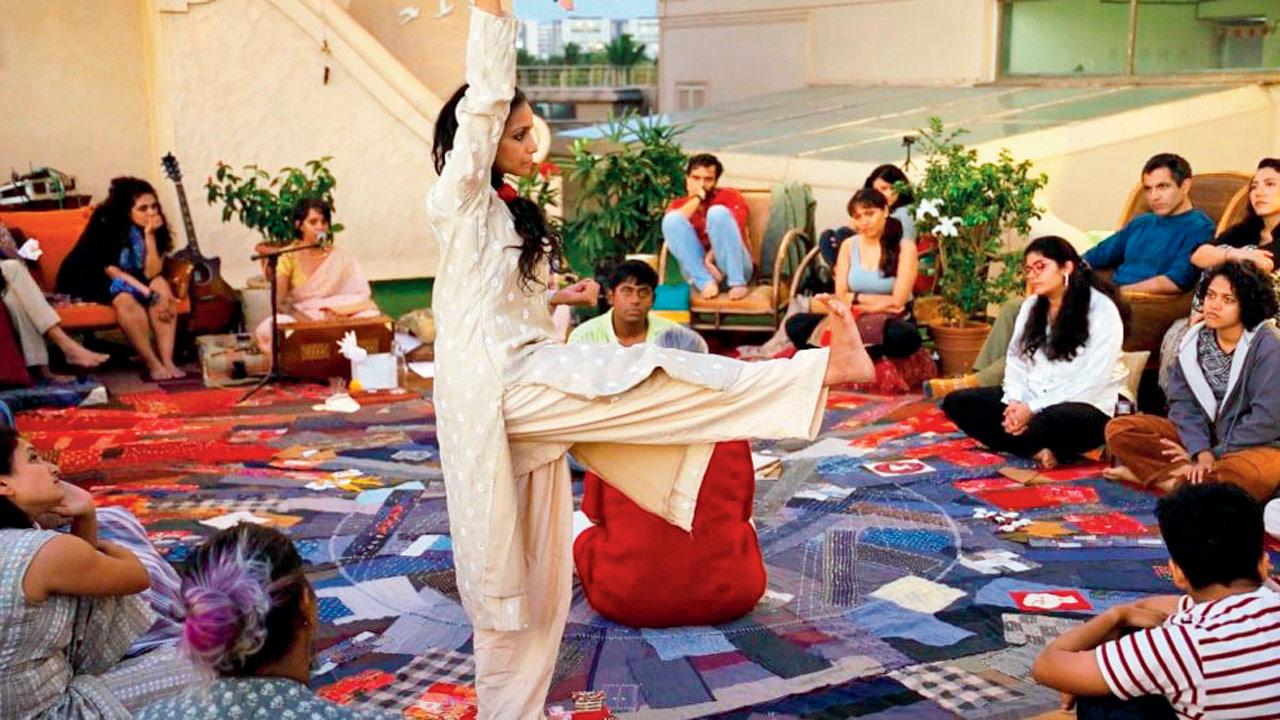 An artiste performs at a previous session