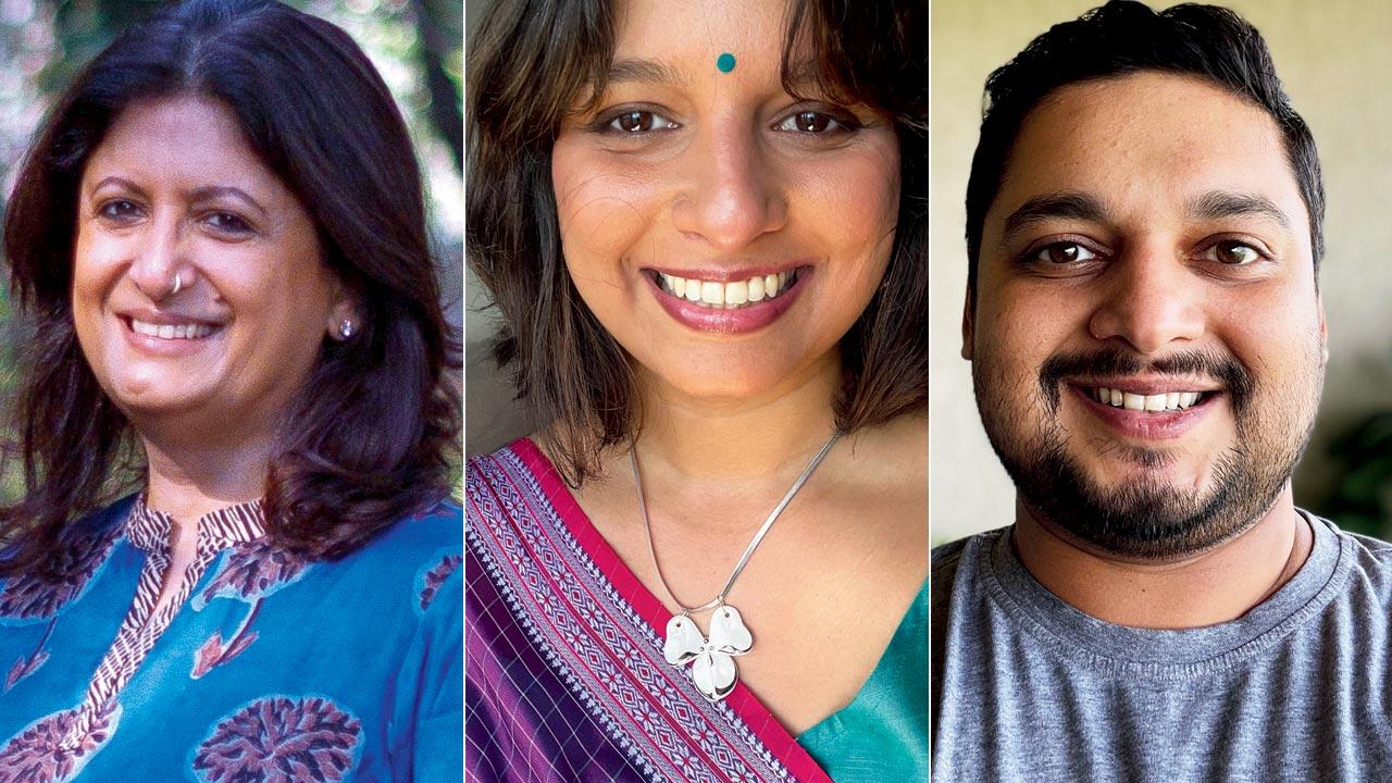 Bharati Pitre, Anuja Pitre and Varun Pitre