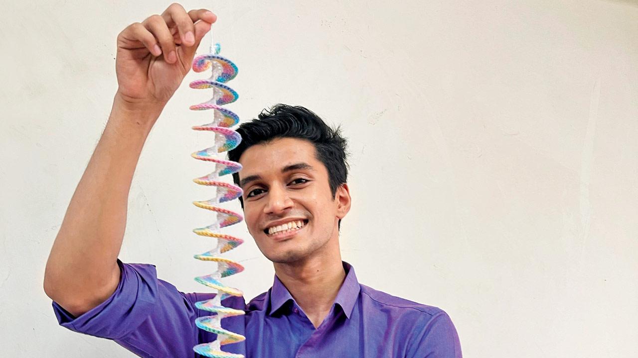 Kunal Chaurasia with his wind spinner