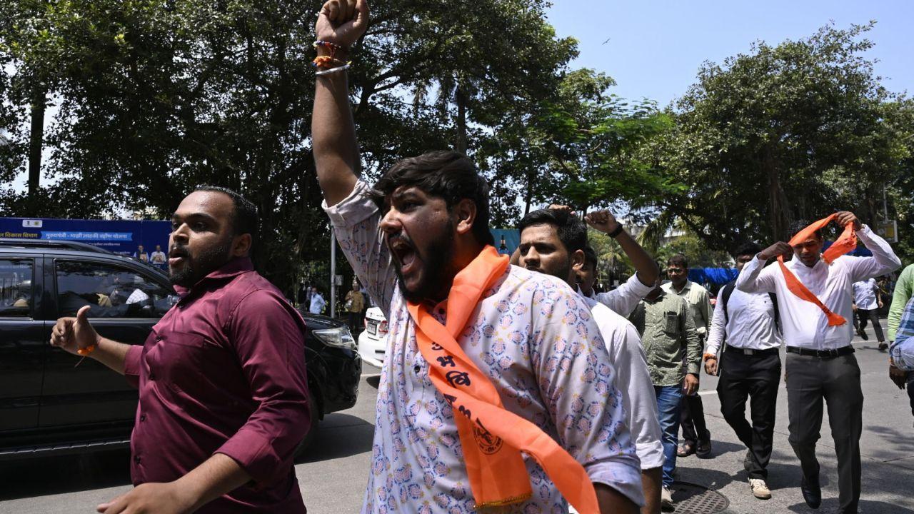ABVP protests against postponement of Mumbai University senate elections