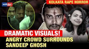 Kolkata rape horror: Sandeep Ghosh faces wrath of angry crowd, Dramatic visuals