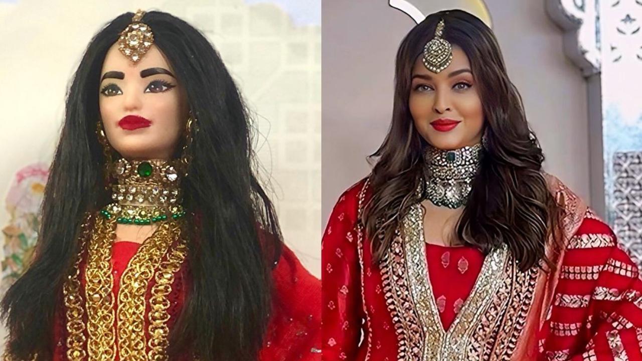 Sri Lankan artist creates doll inspired by Aishwarya Rai's Ambani wedding look