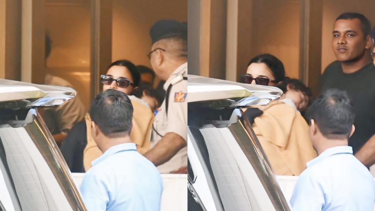 WATCH: Raha sleeps soundly in mom Alia Bhatt's arms as they return from Alpha's Kashmir shoot