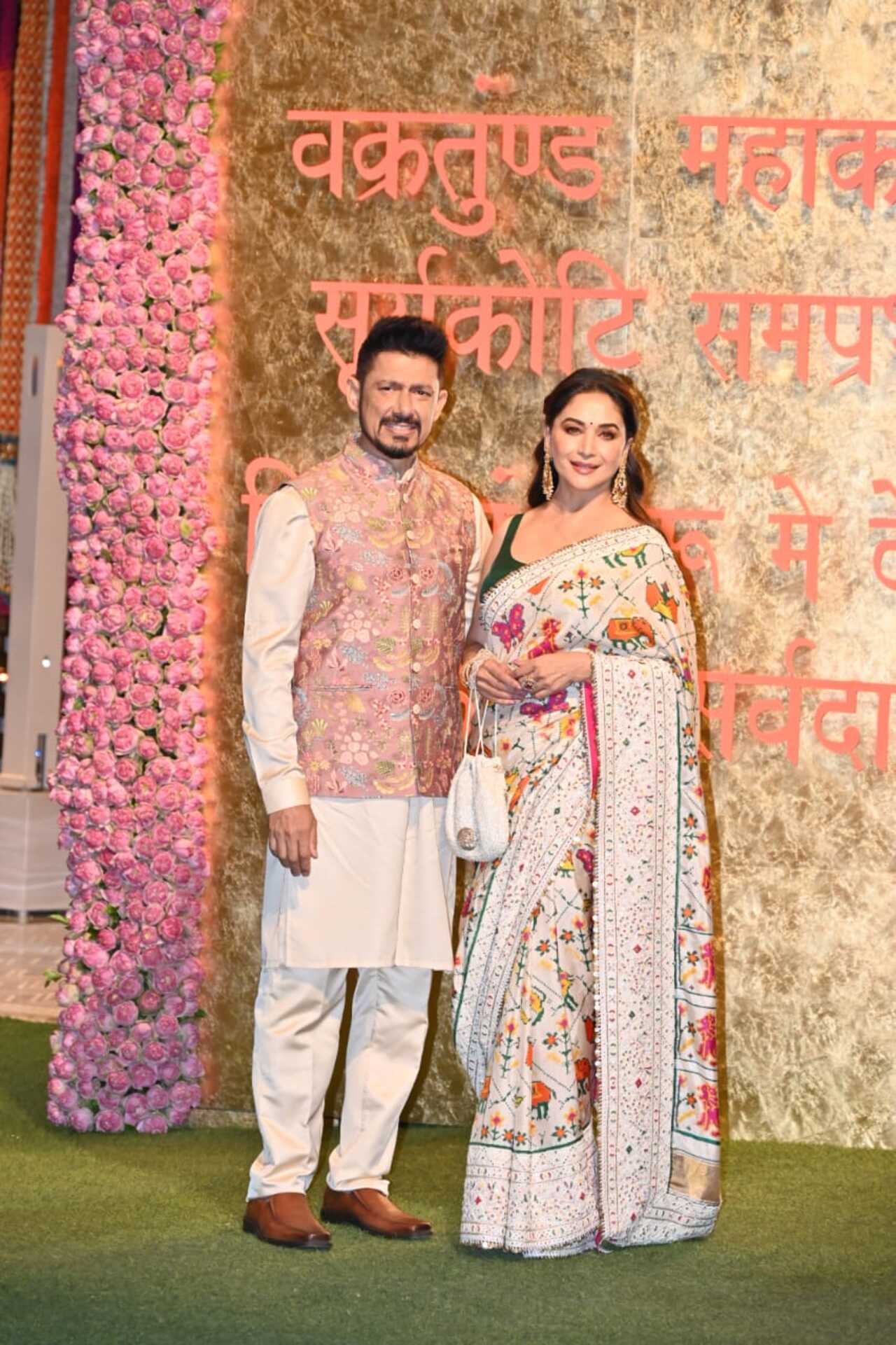 Madhuri Dixit looks gorgeous as ever with her husband Dr Nene by her side