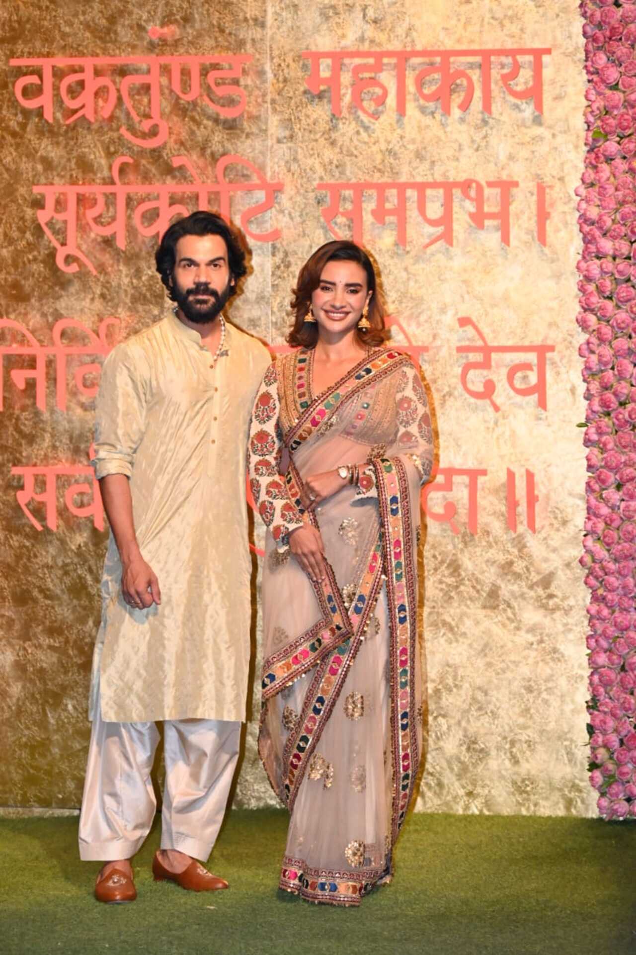 Rajkummar Rao and Patralekhaa make for a stylish looking couple as they grace the Ambani Ganesh Chaturthi festivities