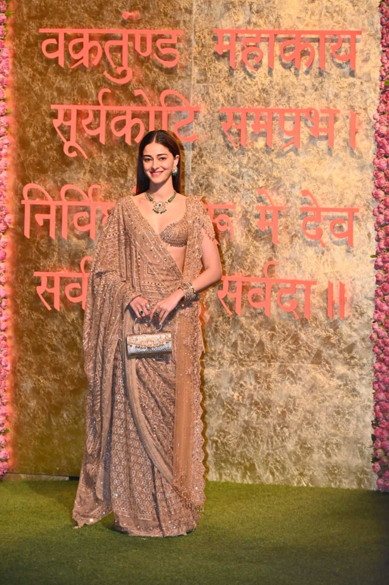Glowing from the success of her recently released show 'Call Me Bae', Ananya Panday was seen all glittery at the Ambani celebration