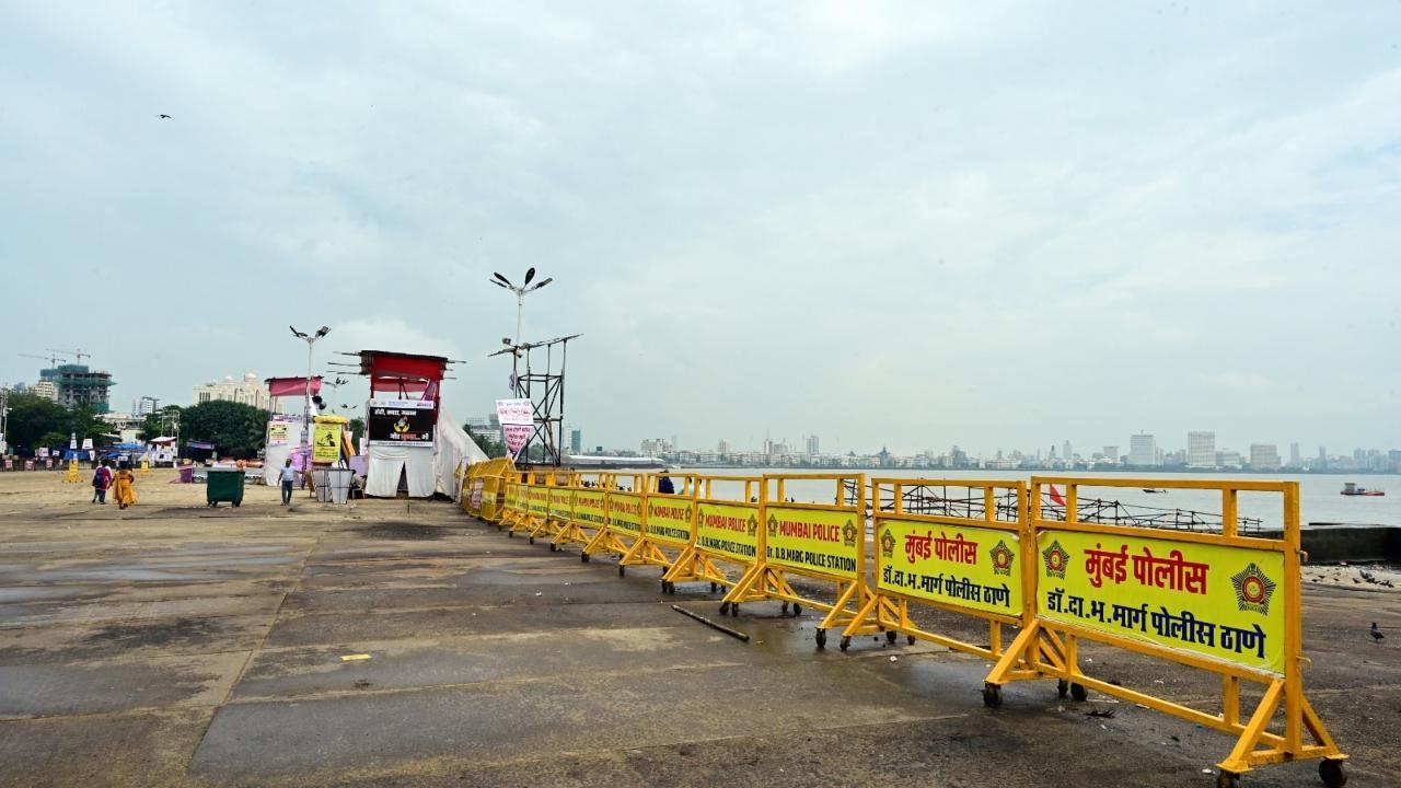 IN PHOTOS: BMC, Mumbai Police prepare for Ganesh Visarjan 2024