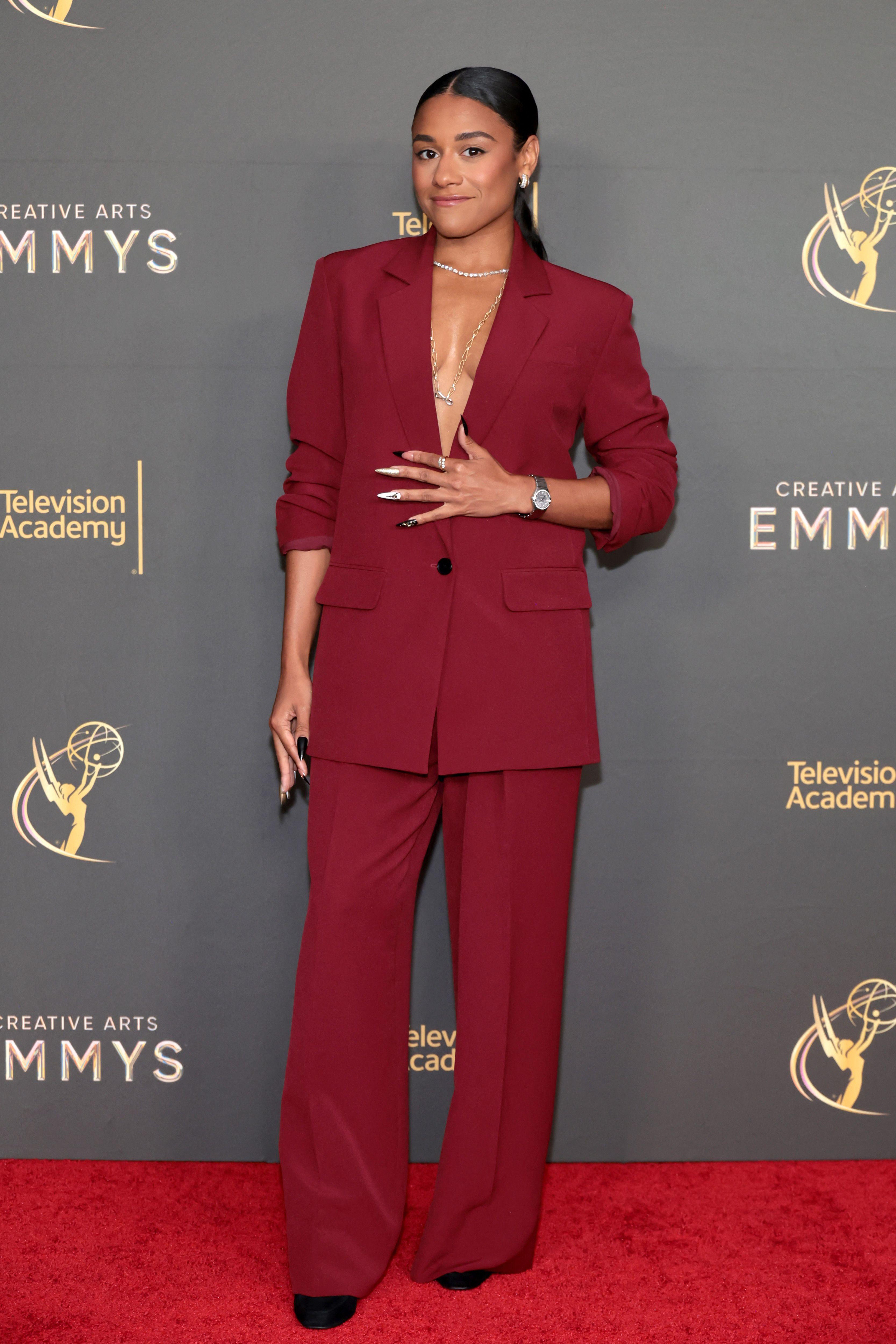 Ariana DeBose attends the 76th Creative Arts Emmys Winner's Walk at Peacock Theater