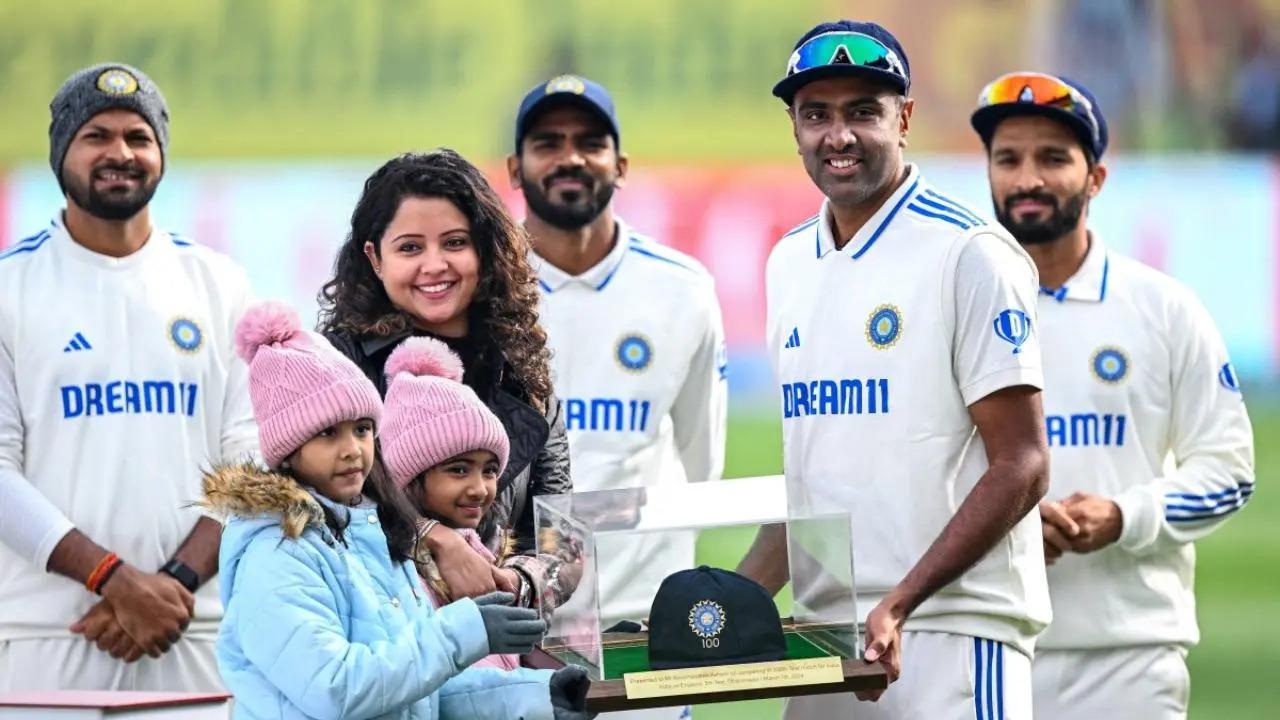 Ravichandran Ashwin with his family (Pic: File Pic)