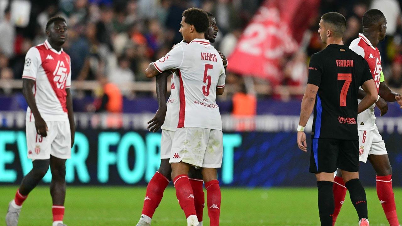 Early red card hampers Barcelona in Champions League loss to Monaco