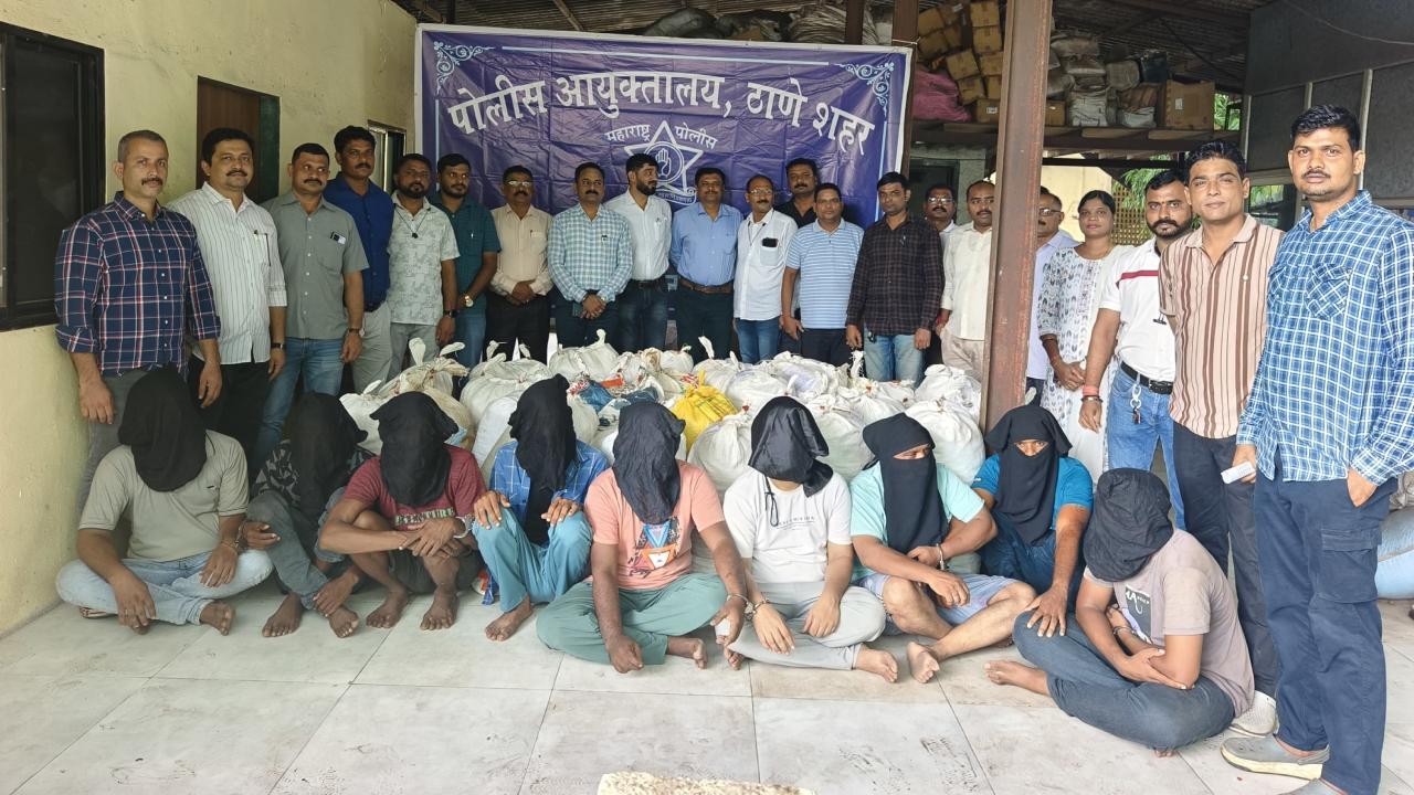 Thane crime branch busts inter-state marijuana supply racket, 9 held