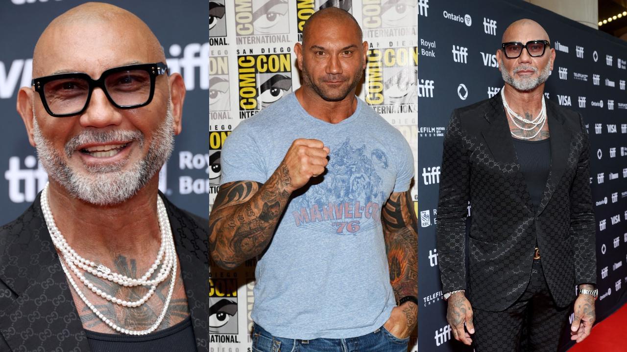 Is that former wrestler Dave Bautista wearing a pearl necklace at 2024 TIFF?