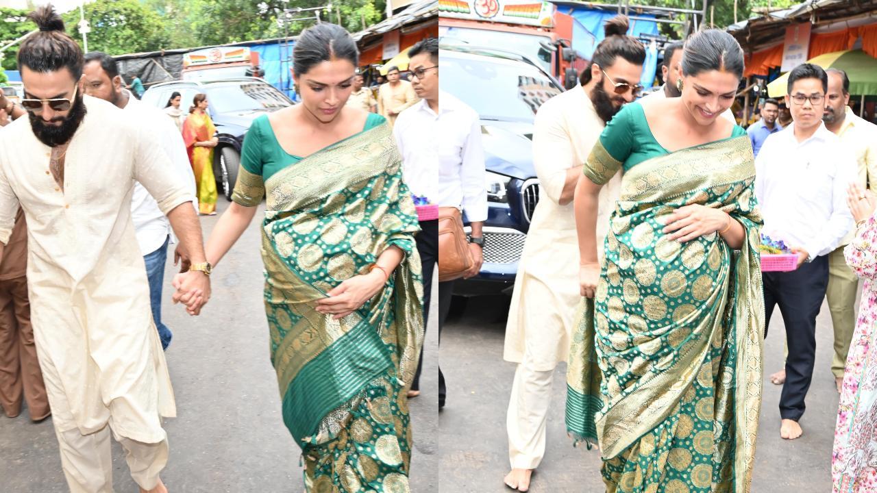 Deepika's green saree for Siddhivinayak Temple visit was untouched by scissors