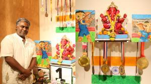 ‘IC-814’ actor Dibyendu Bhattacharya’s Paris Olympics-themed decor for Bappa
