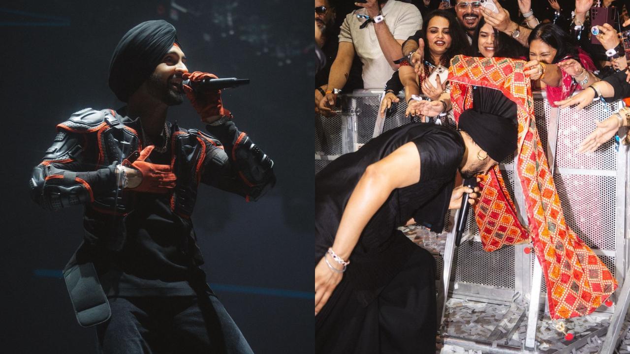 Diljit Dosanjh introduces mother and sister for the first time as they attend his concert in Manchester, watch