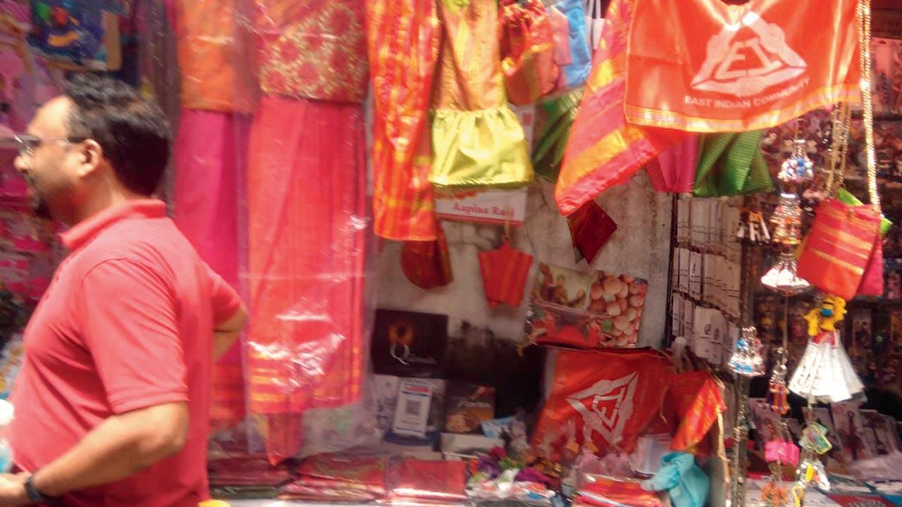 The stall featured East Indian lugras, books and merchandise