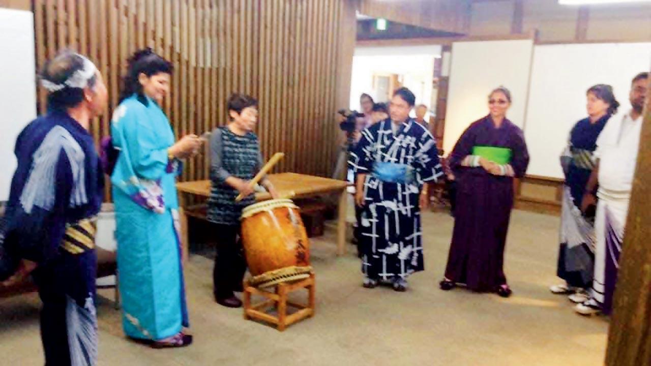 Participants perform Bon Odori at a previous edition of the festival