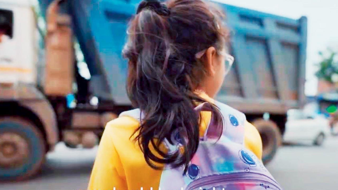 A still from the short film that is centred on pedestrian safety in the city  