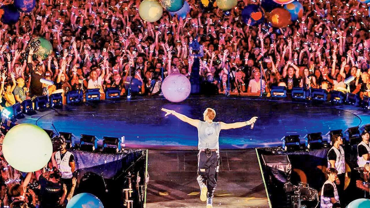 Chris Martin performs at a Coldplay concert in Austria. Pic Courtesy/Instagram