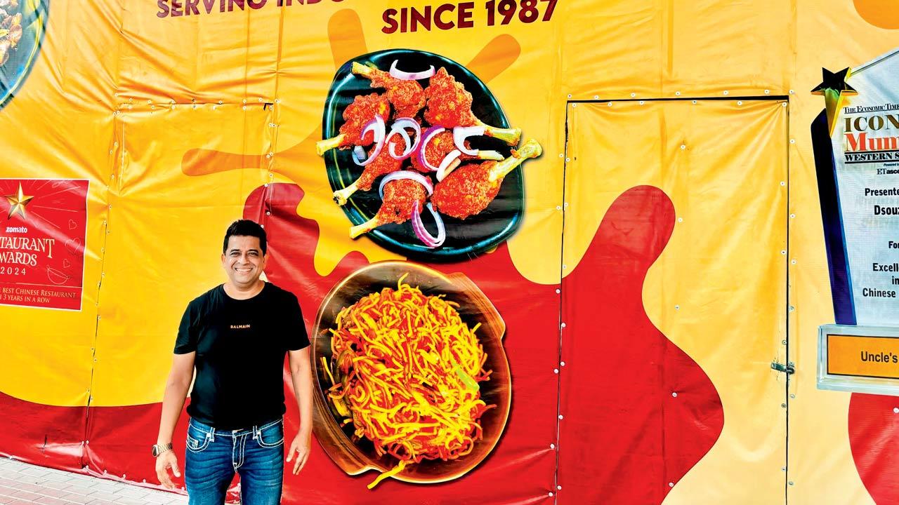 Ronnie D’Souza at the new venue of the legacy restaurant in the UAE
