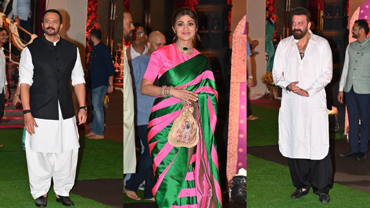 Celebs at Eknath Shinde's Ganpati celebration