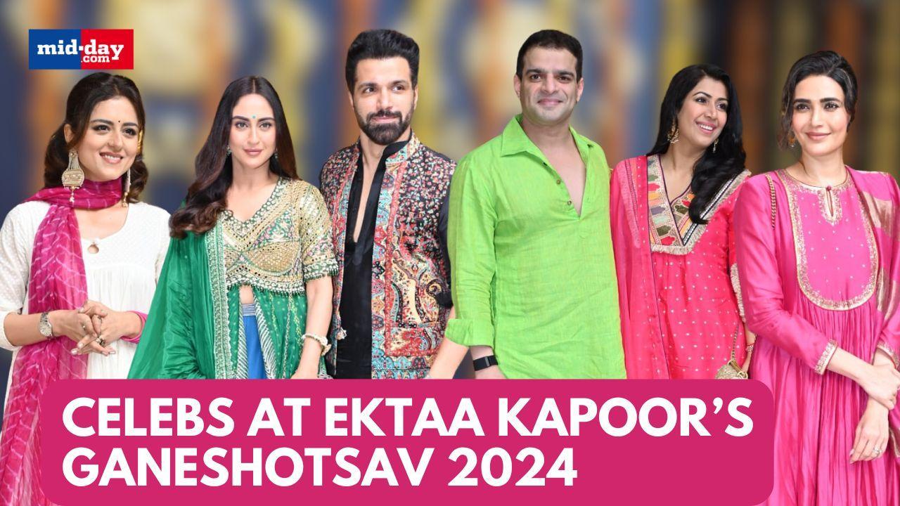 Krystle D'Souza, Rithvik Dhanjani, and others attend Ektaa Kapoor’s Ganeshotsav 