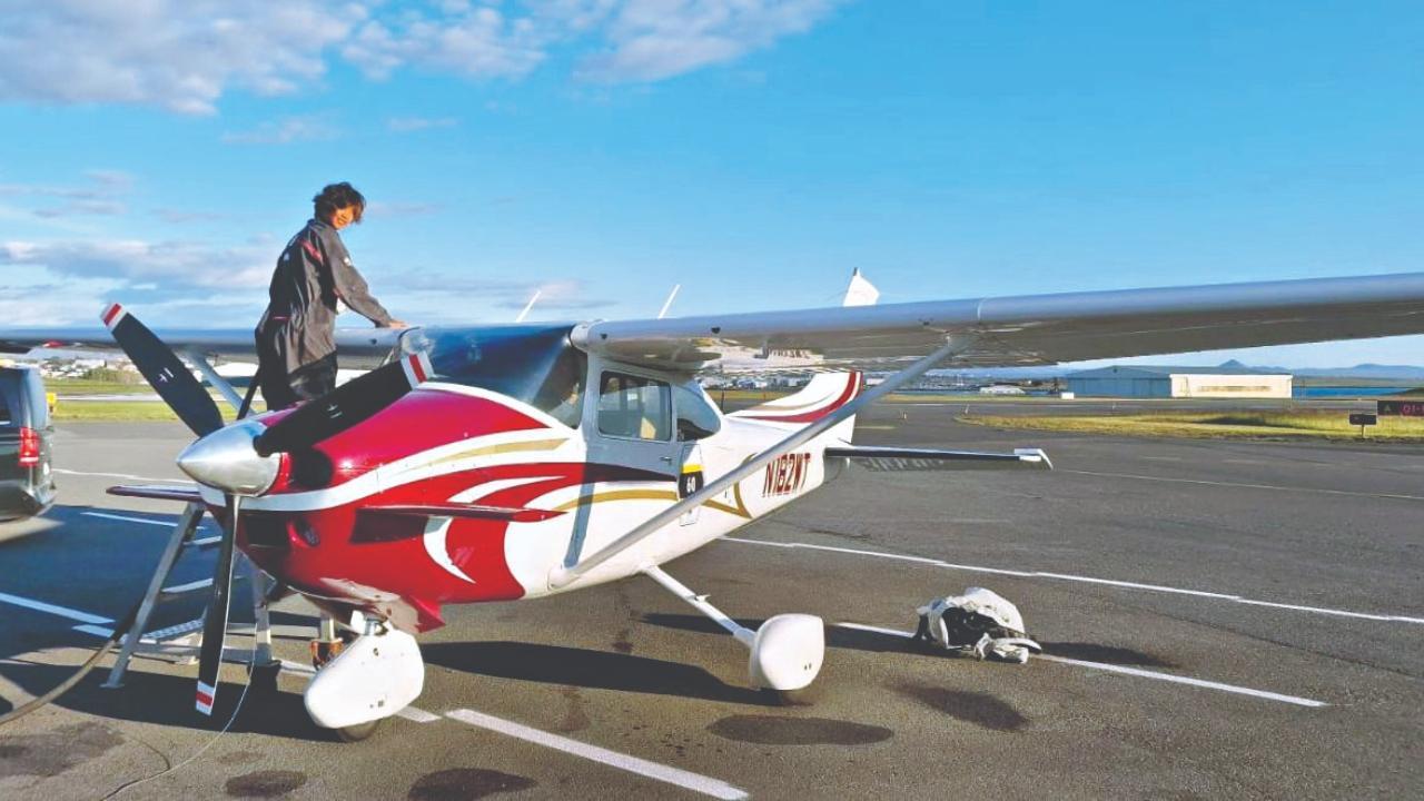 Watch: Teen pilot on record-breaking solo flight to combat childhood cancer