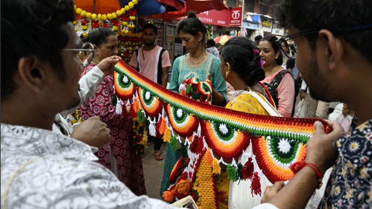 With Ganesh Chaturthi around the corner, Kirtikar Market in Dadar was bustling with activity with people going to the market for a shopping spree.