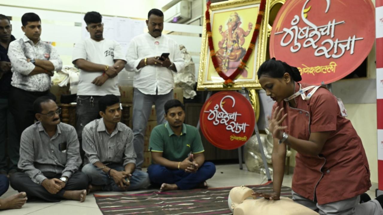The training program aims to provide Ganesh Mandal volunteers, who play a crucial role in managing and executing Ganesh Mandal management, with essential CPR techniques