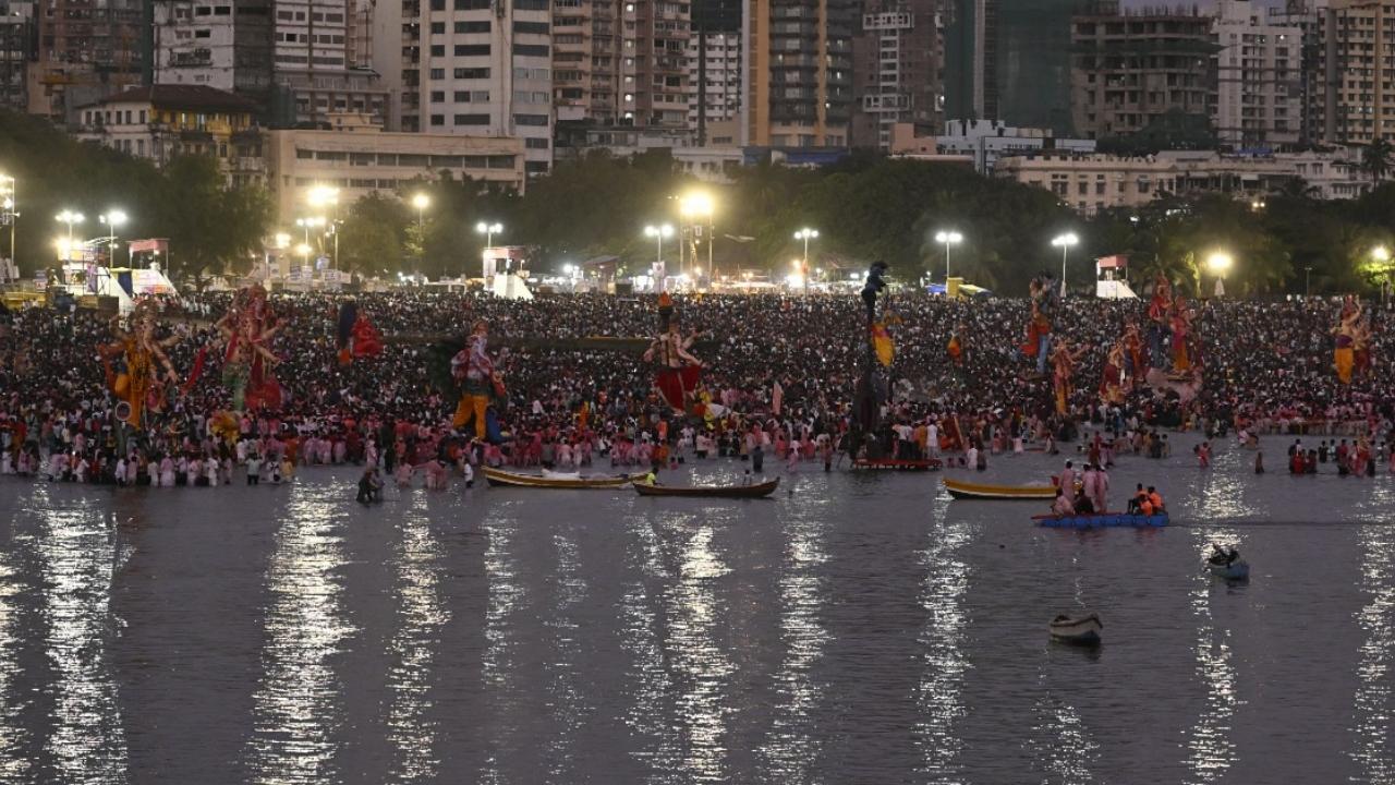As many as 66 observation towers were erected to monitor key areas during Ganesh Visarjan on Tuesday