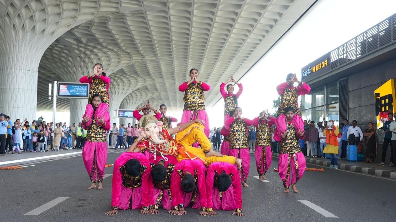 Ganeshotsav: Mumbai airport hosts vibrant celebrations with Ganpati Palkhi Parade