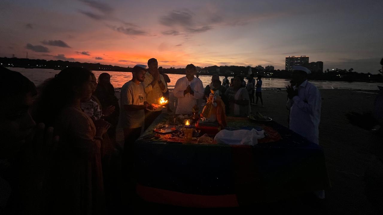 The Brihanmumbai Municipal Corporation (BMC) on Wednesday said that the immersion of Lord Ganesha idols during the fifth day of Ganesh Visarjan 2024 was going on smoothly and up till 6 pm, a total of 2,574 idols had been immersed across various locations in the city