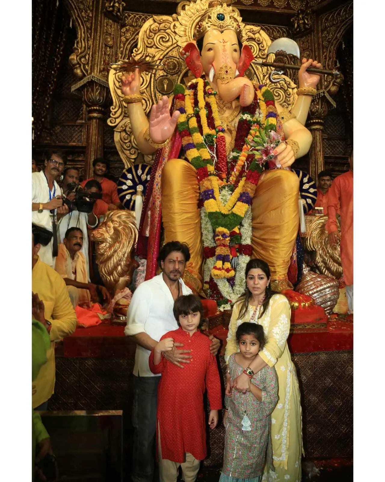 He offered prayers to Ganpati and posed for the paparazzi, which is a rarity