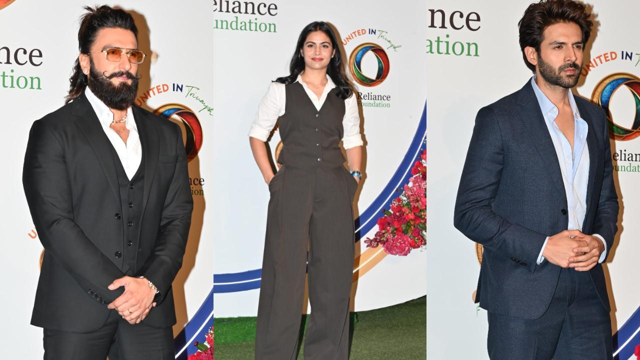 Pics: Ranveer Singh, Kartik Aaryan celebrate Olympics and paralympic champion
