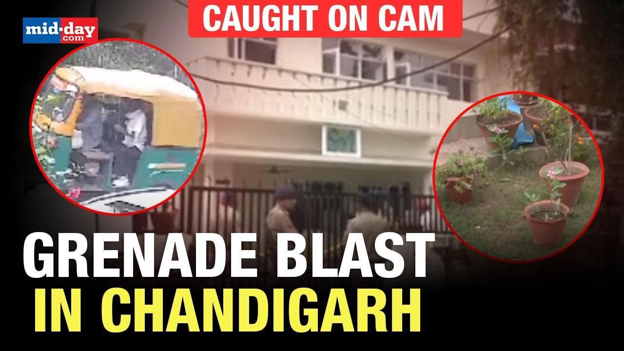 Caught on cam: Grenade blast at a house in Chandigarh, One arrested - WATCH