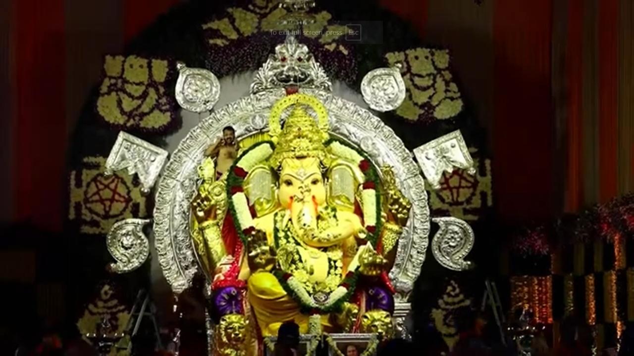GSB Seva Mandal’s Maha Ganapati, famously known as India's richest Lord Ganesha, at King's Circle, Mumbai, is decked-up with more than 66 kg of gold ornaments, over 336 kg of silver and other precious items 