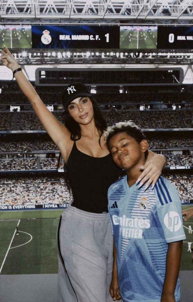 Kim Kardashian turns into a soccer mom