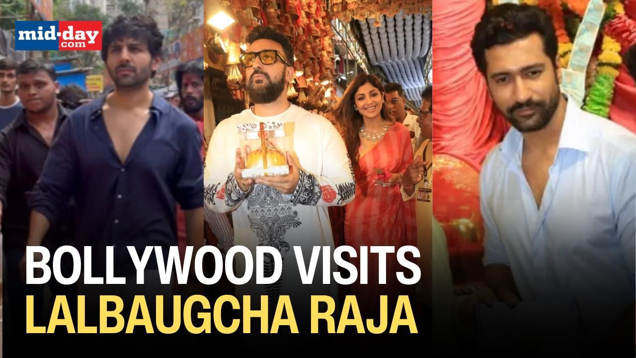 Kartik Aaryan, Vicky Kaushal, Varun Dhawan at 'Lalbaugcha Raja'