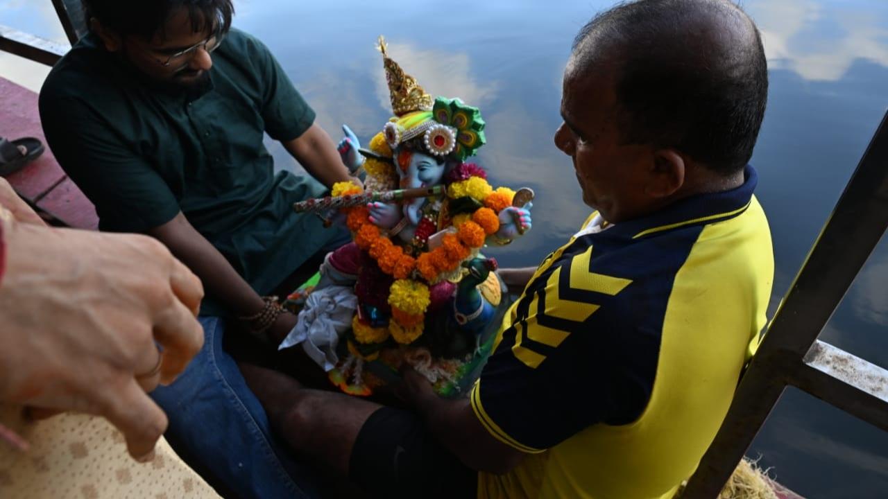 Police are also using drones for surveillance at key immersion sites such as the beaches at Girgaon, Dadar, Bandra, Juhu Versova and Madh Island, and also at Powai lake. They would also be monitoring the footage of 8,000 CCTV cameras