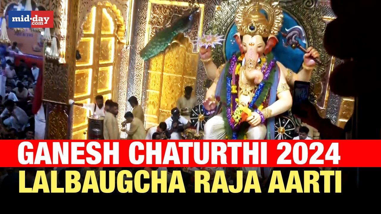 Ganesh Chaturthi 2024: Devotees perform Aarti at Mumbai's Lalbaugcha Raja