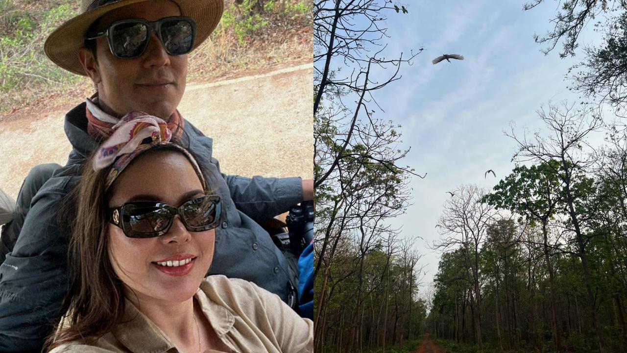 Randeep Hooda, Lin Laishram visit Tadoba-Andhari Tiger Reserve