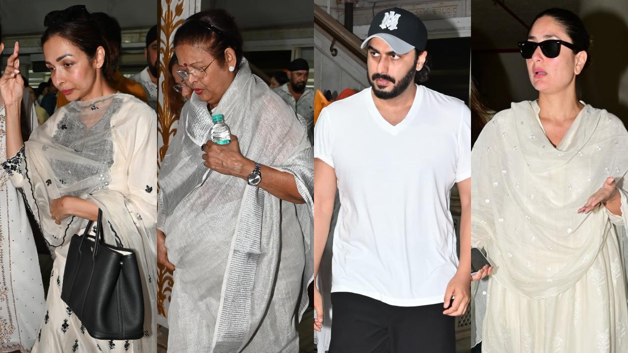 Spotted in the city: Celebs at Malaika Arora's stepfather’s prayer meet