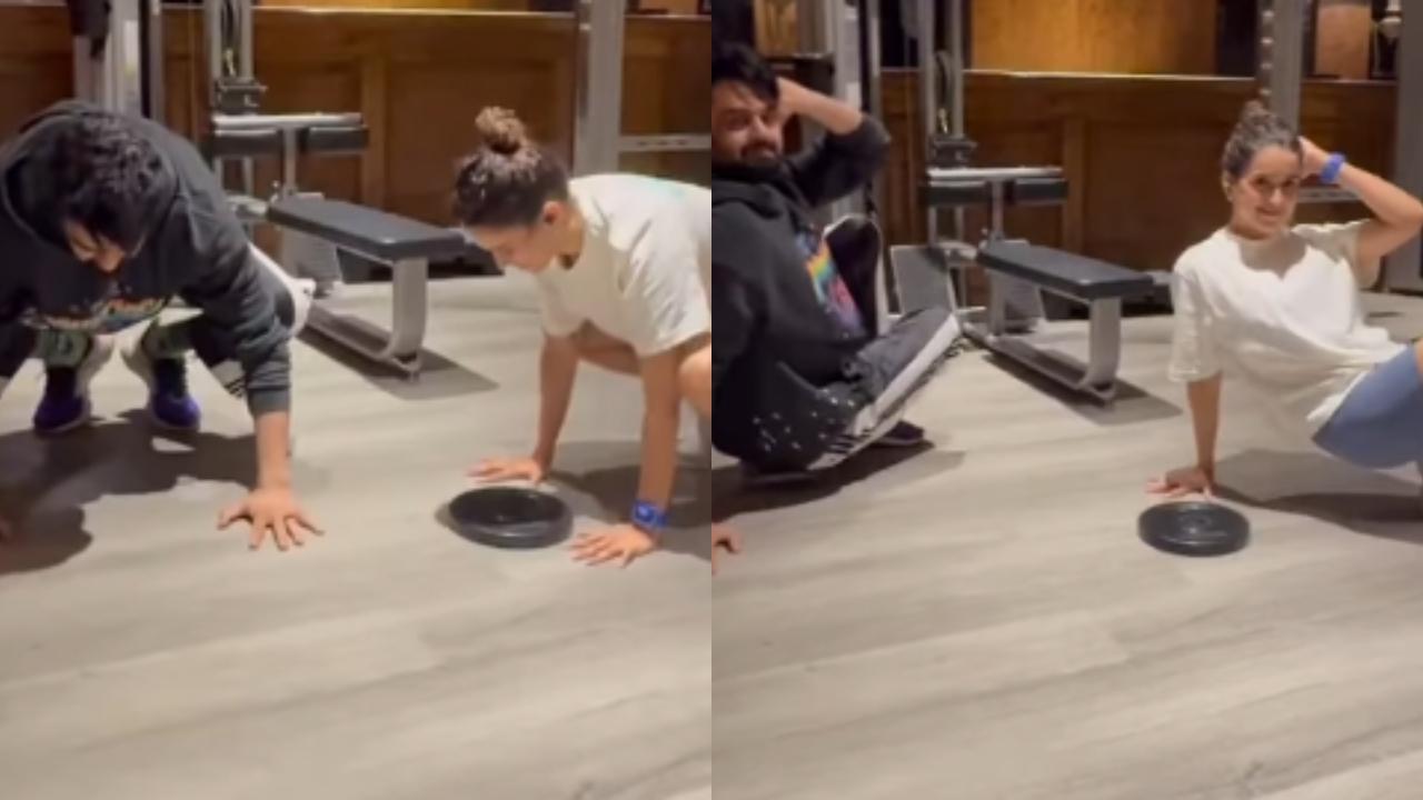 Maniesh Paul finds his inner yogi thanks to Sanya Malhotra, watch video!
